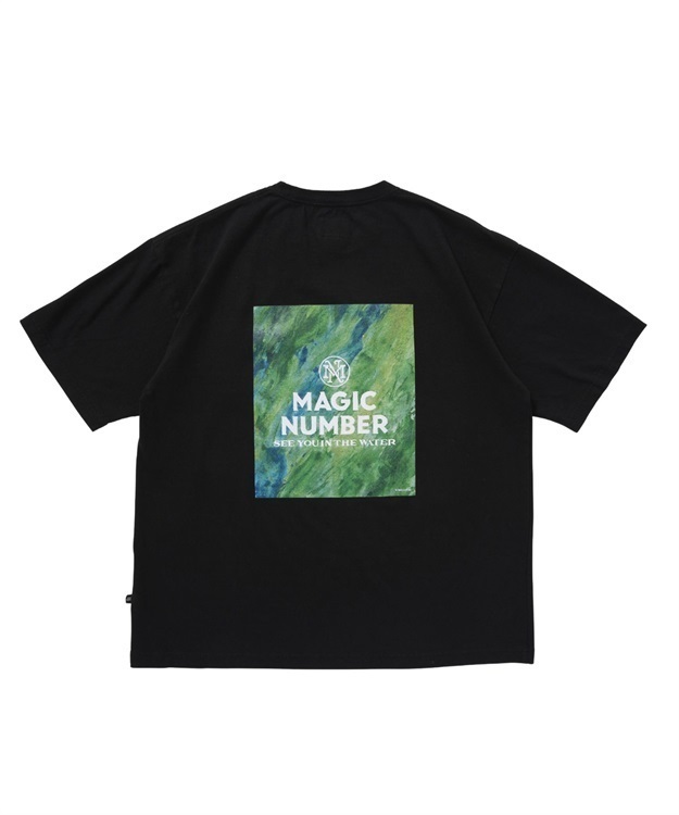 STOCK LOGO US COTTON S/S T-SHIRT PAINTER BY NAOKO MIYAUCHI(BLACK-M)