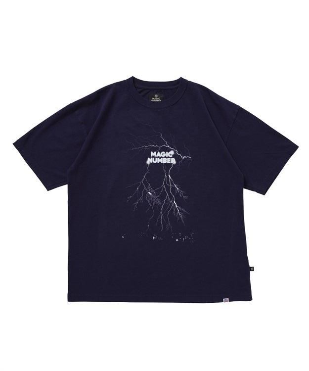 THUNDER US COTTON S/S T-SHIRT(NAVY-M)