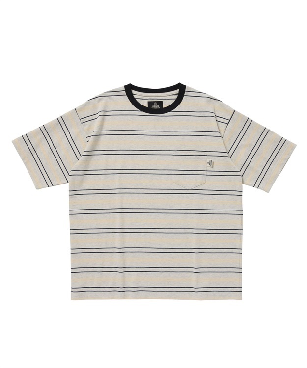 MULTI BORDER S/S T-SHIRT(OATMEAL-M)