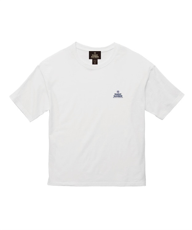 MAGIC NUMBER×EAZY MISS S/S T-SHIRT(WHITE×NAVY-L)