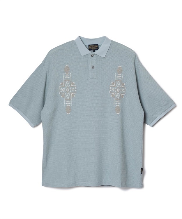 S/S Pique EMB Polo Shirt(Slate Blue-L)