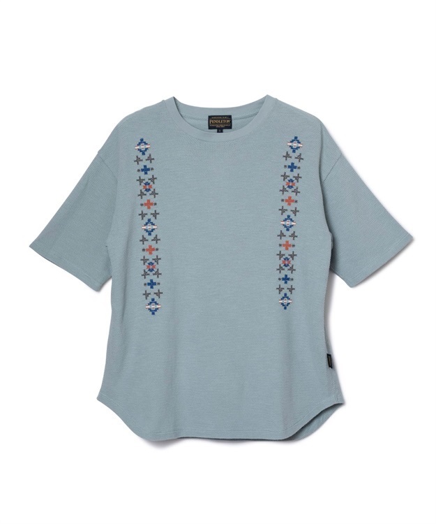 S/S Pique EMB Tee(Slate Blue-M)