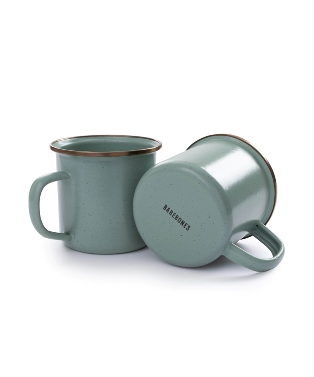 Enamel Mug set of 2(Green-FREE)