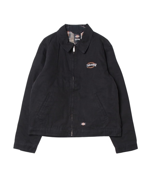 THRASHER DICKIES JACKET(BLACK-M)