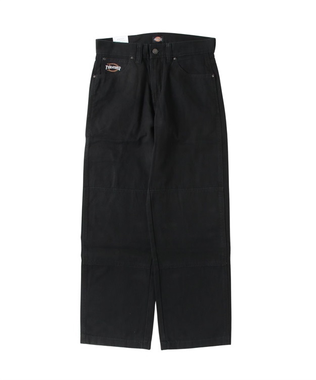 THRASHER DICKIES DOUBLE KNEE PANT(BLACK-28)