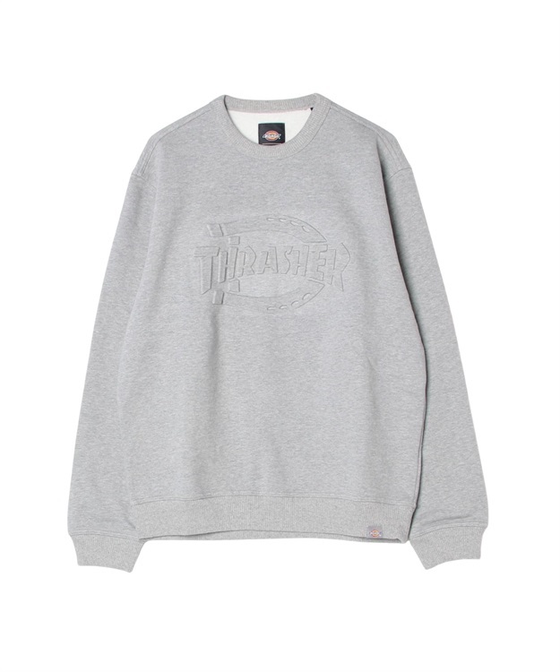 THRASHER DICKIES SWEATSHIRT(GREY MELANGE-M)