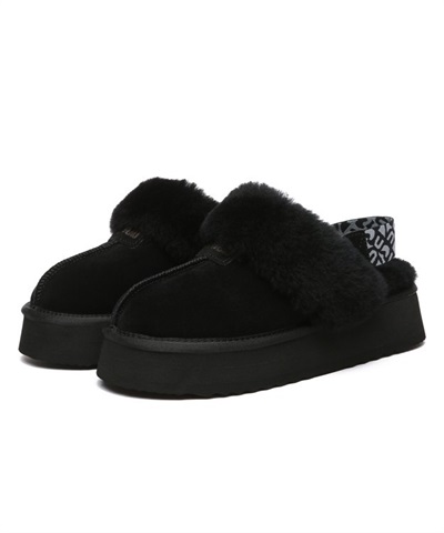 Forever Platform Slipper(Black-US6(23.5cm))