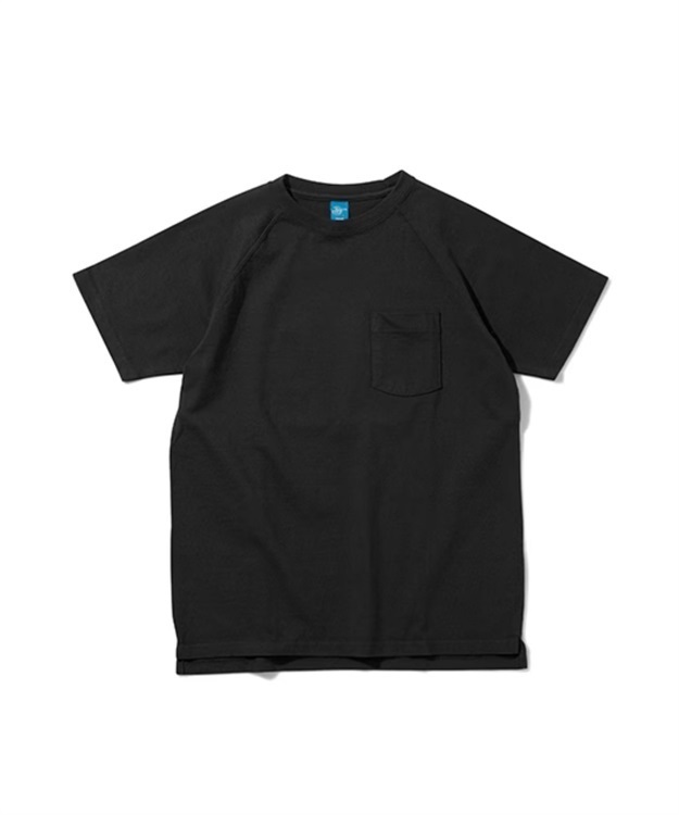 SS HVY RAGLAN POCKET TEE(BLACK-M)