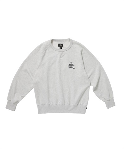 STOCKDAYZ RETRO RAGLAN CREW SWEAT( ONLINE LIMITED )(ASH GREY-M)