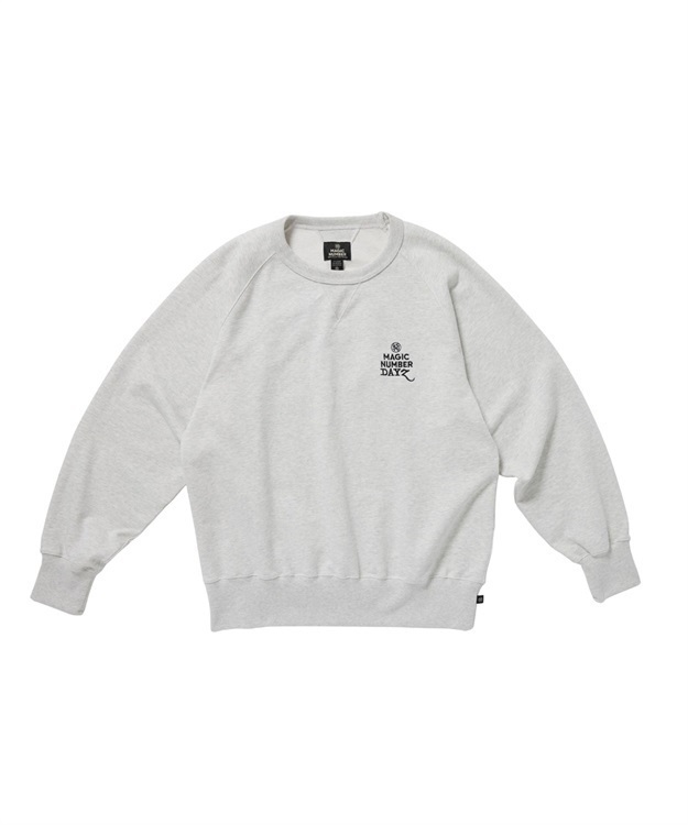 STOCKDAYZ RETRO RAGLAN CREW SWEAT( ONLINE LIMITED )(ASH GREY-M)