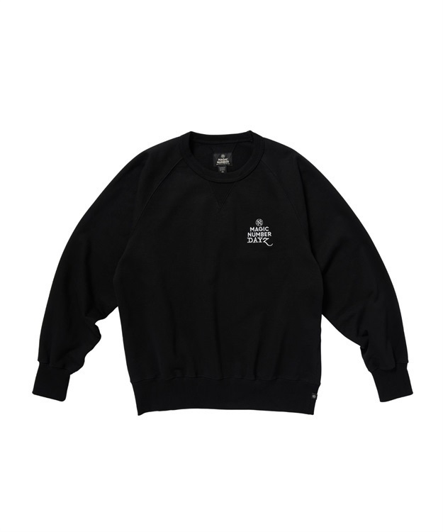 STOCKDAYZ RETRO RAGLAN CREW SWEAT( ONLINE LIMITED )(BLACK-M)