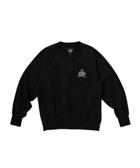STOCKDAYZ RETRO RAGLAN CREW SWEAT( ONLINE LIMITED )(BLACK-M)