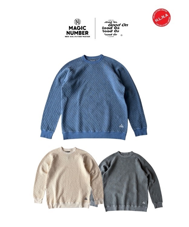 MAGIC NUMBER×Good On LS QUILT RAGLAN CREW-KODENSHI-