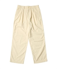 Cotton-Linen “綿麻” 2-Tuck Wide Tapered Easy Trousers(KINARI-M)