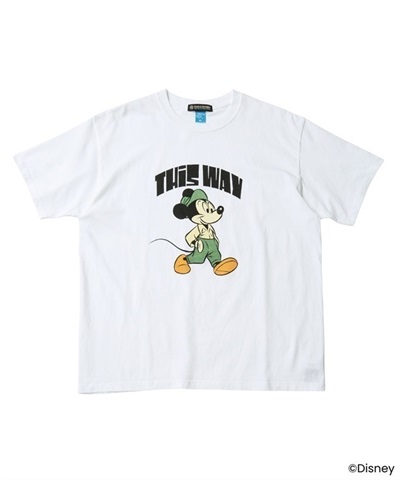 【MAGIC NUMBER/Good On】Mickey Mouse/Mid-century style TEE A(WHITE-S)