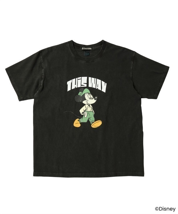 【MAGIC NUMBER/Good On】Mickey Mouse/Mid-century style TEE A(P-BLACK-XL)