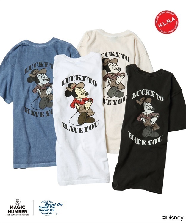 【MAGIC NUMBER/Good On】Mickey Mouse/Mid-century style TEE B