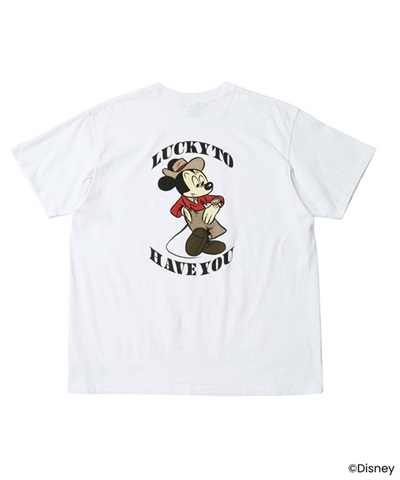 【MAGIC NUMBER/Good On】Mickey Mouse/Mid-century style TEE B(WHITE-S)