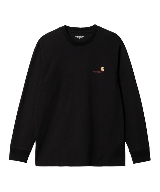 L/S AMERICAN SCRIPT T-SHIRT(Black-M)