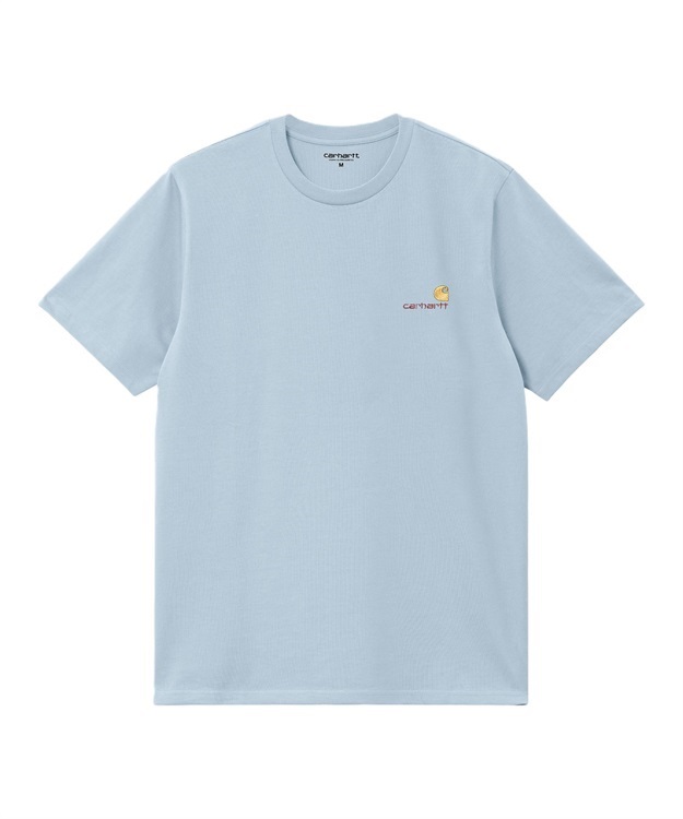 S/S AMERICAN SCRIPT T-SHIRT(Frosted Blue-M)