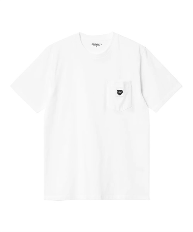 S/S POCKET HEART T-SHIRT(White / Black-M)