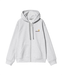 HOODED AMERICAN SCRIPT JACKET(Ash Heather-M)