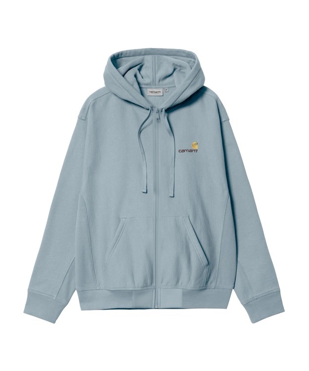 HOODED AMERICAN SCRIPT JACKET(Frosted Blue-M)