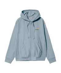HOODED AMERICAN SCRIPT JACKET(Frosted Blue-M)