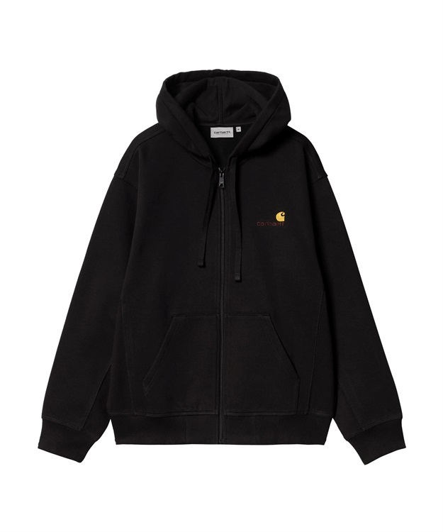 HOODED AMERICAN SCRIPT JACKET(Black-M)