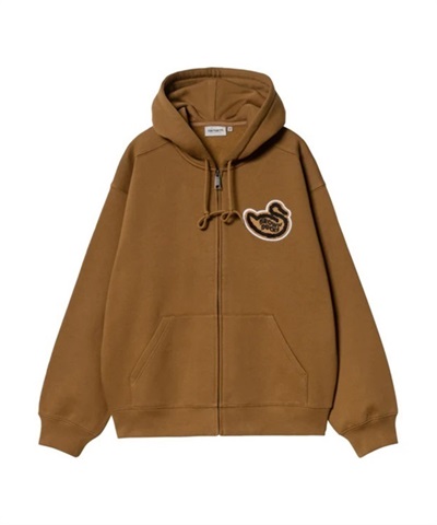 HOODED BROWN DUCKS JACKET