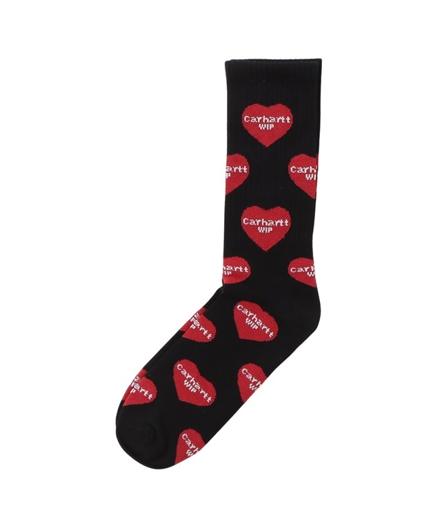 HEART LOGO SOCKS(Black-ONE SIZE)