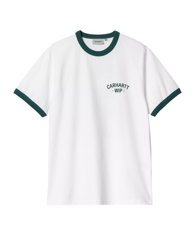 S/S 89 RINGER T-SHIRT(White / Rainforest-M)