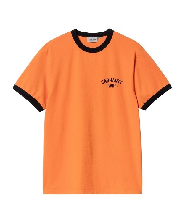 S/S 89 RINGER T-SHIRT(Pumpkin / Black-M)
