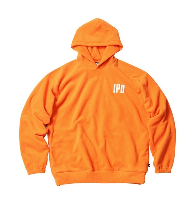STEPS FLEECE HOODIE(ORANGE-M)