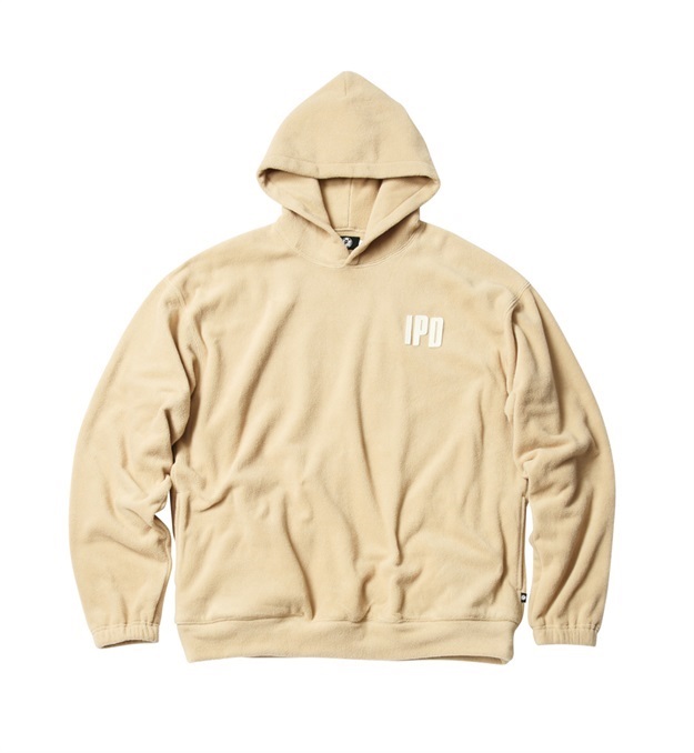 STEPS FLEECE HOODIE(BEIGE-M)