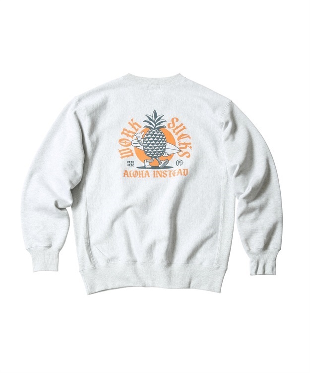 ALOHA INSTEAD CREW SWEAT(ASH-L)