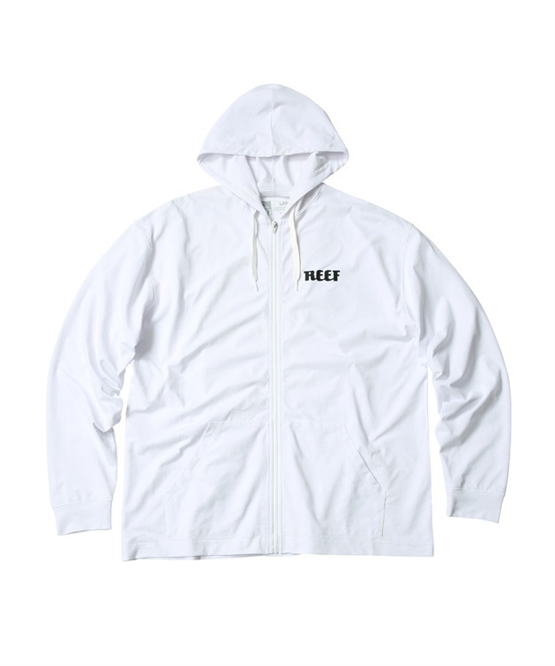 HERITAGE LOGO RASH FRONT ZIP HOODIE(WHITE-XS)