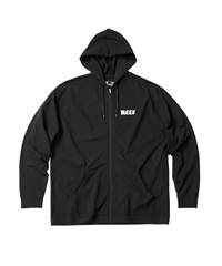 HERITAGE LOGO RASH FRONT ZIP HOODIE(BLACK-XS)