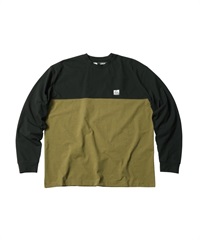 BICOLOR RASH L/S TEE(OLIVE-M)