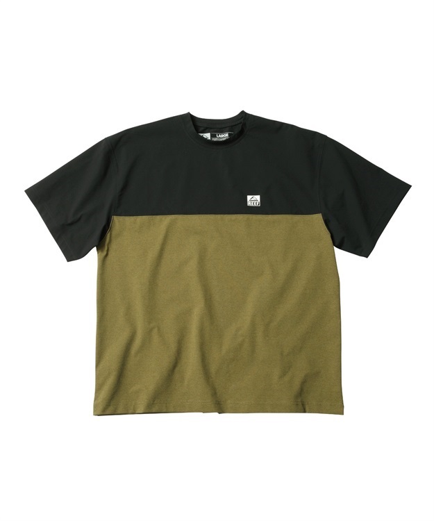 BICOLOR RASH S/S TEE(OLIVE-M)