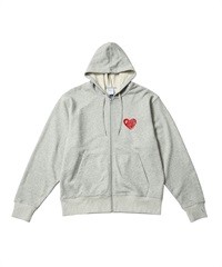 RV HEART ZIP HOODIE(ASHxRED-M)