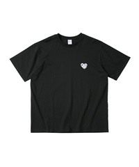 RV HEART T-SHIRT(BLACKxWHITE-M)