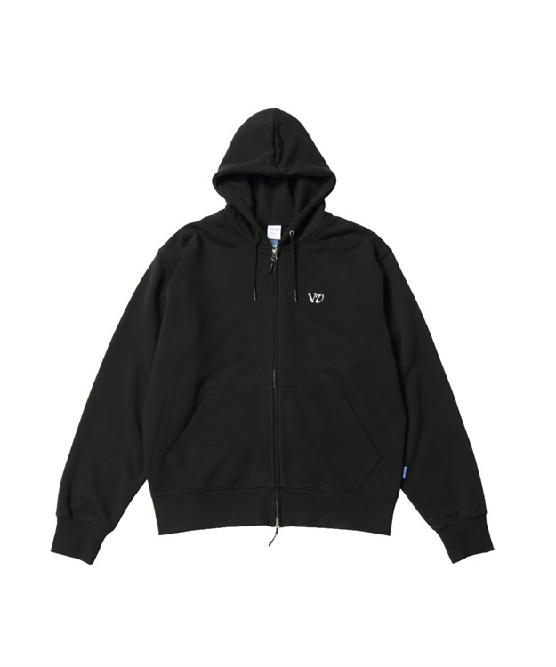 VV ZIP HOODIE(WASH BLACK-M)