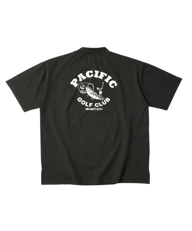 ON THE WAVE M/NECK RASH SS(BLACK-M)
