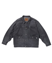DENIM TRACKER JK(VINTAGE WASH)(BLACK DENIM-38(M))