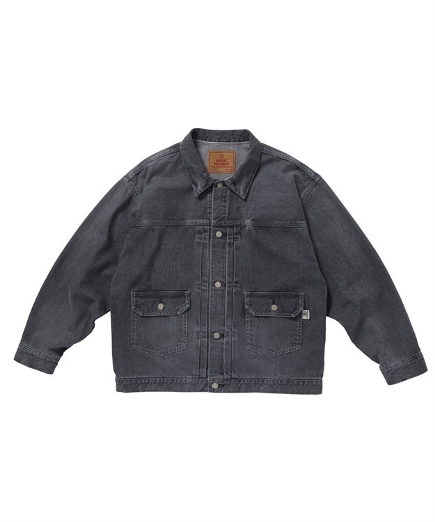 DENIM TRACKER JK(VINTAGE WASH)(BLACK DENIM-40(L))