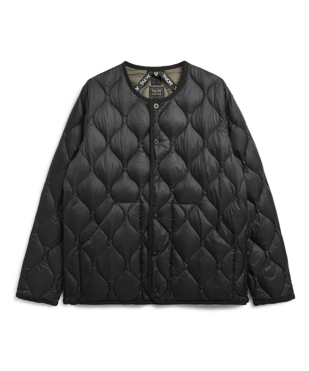 MILITARY CREW NECK DOWN JKT（SOFT SHELL）(BLACK-M)