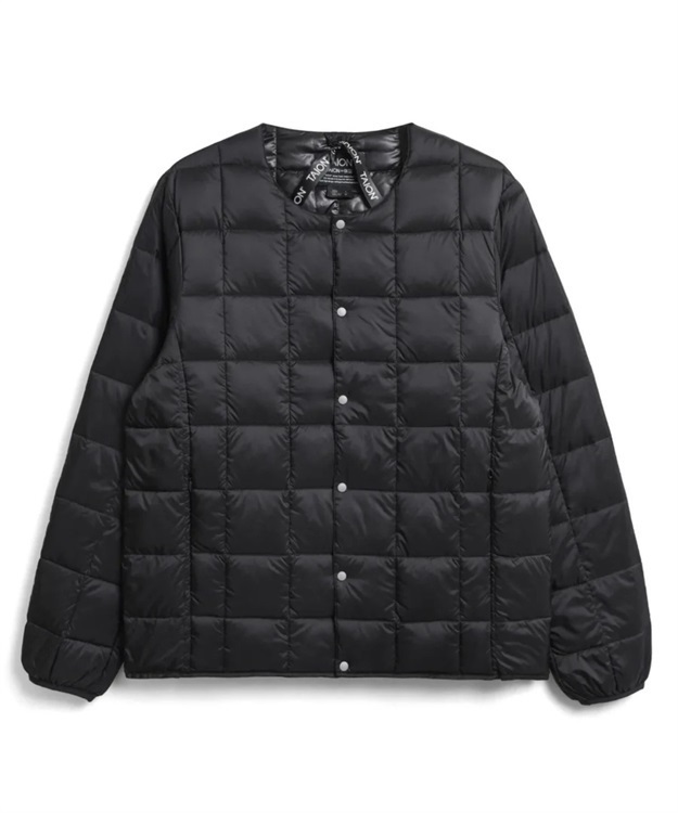 CREW NECK BUTTON DOWN JKT(BLACK-M)