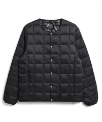 CREW NECK BUTTON DOWN JKT(BLACK-M)