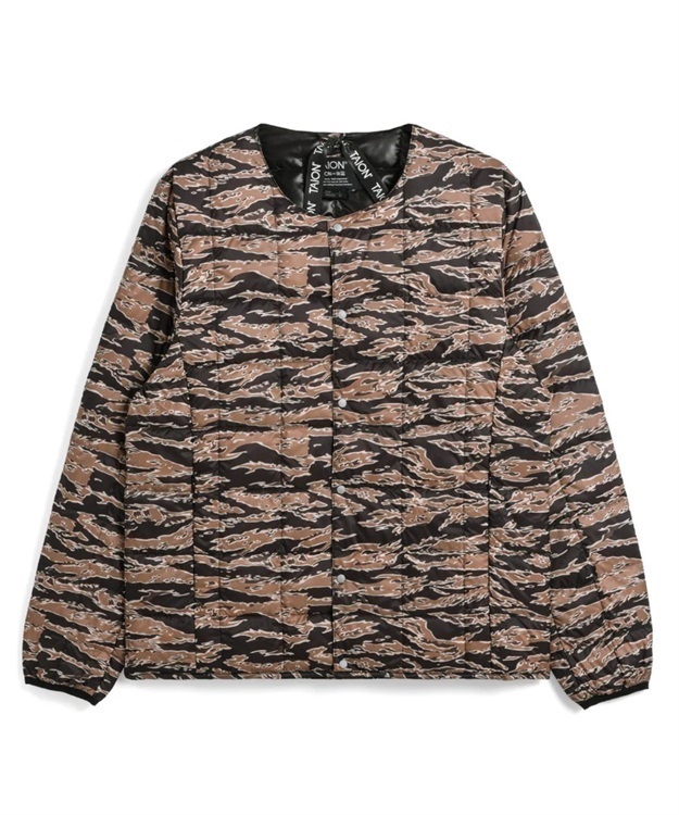 CREW NECK BUTTON DOWN JKT(BK-GOLD TIGERCAMO-M)